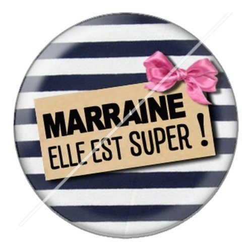 Cabochon résine à coller 25 mm marraine i12