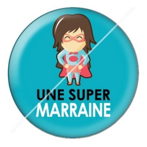 Cabochon résine à coller 25 mm marraine i14