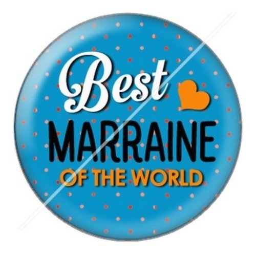 Cabochon résine à coller 25 mm marraine i15