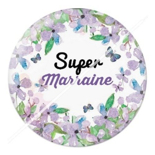 Cabochon résine à coller 25 mm marraine j7