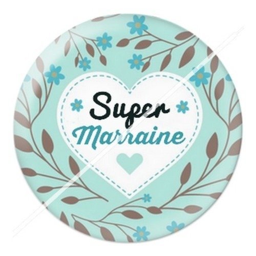 Cabochon résine à coller 25 mm marraine j9