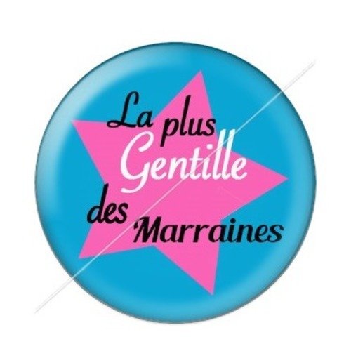 Cabochon résine à coller 25 mm marraine j16