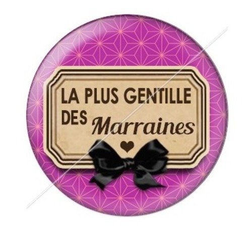 Cabochon résine à coller 25 mm marraine j17