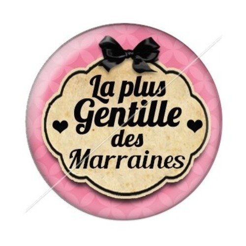 Cabochon résine à coller 25 mm marraine j19