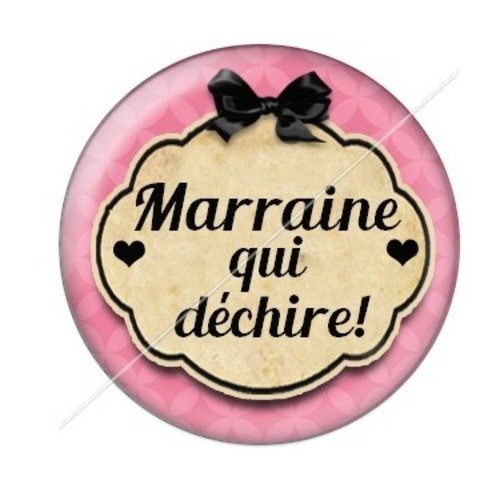 Cabochon résine à coller 25 mm marraine j27