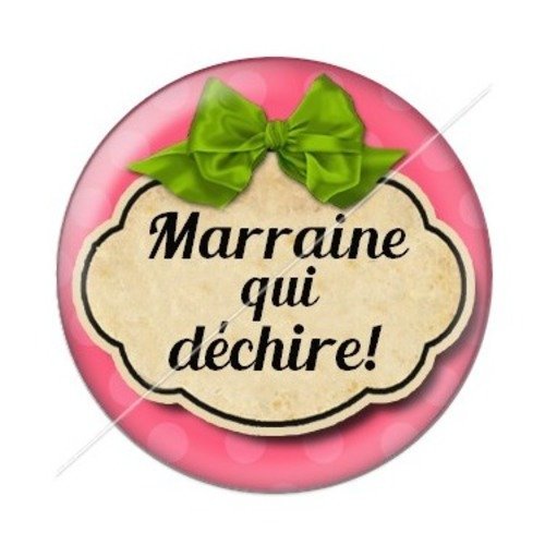 Cabochon résine à coller 25 mm marraine j29