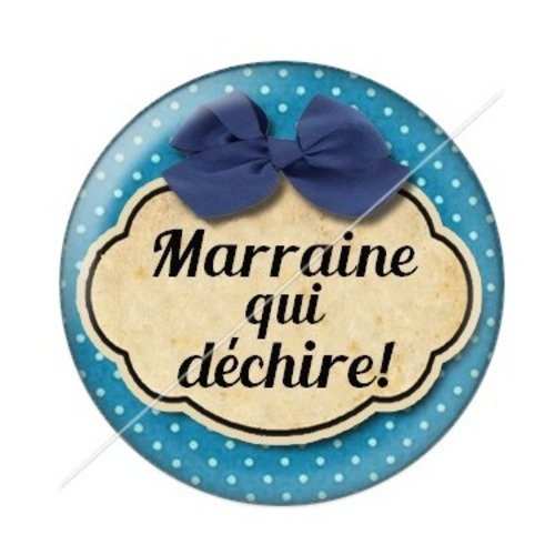 Cabochon résine à coller 25 mm marraine j31