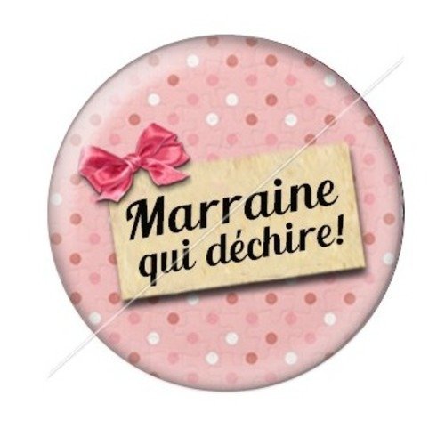 Cabochon résine à coller 25 mm marraine j35