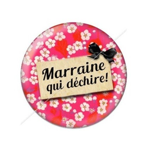 Cabochon résine à coller 25 mm marraine j36