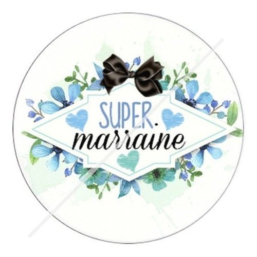 Cabochon résine à coller 25 mm marraine k9