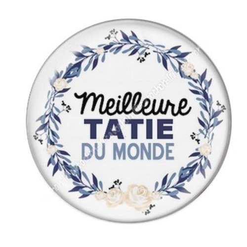 Cabochon résine à coller 25 mm tatie / tata a2