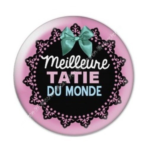 Cabochon résine à coller 25 mm tatie / tata a3