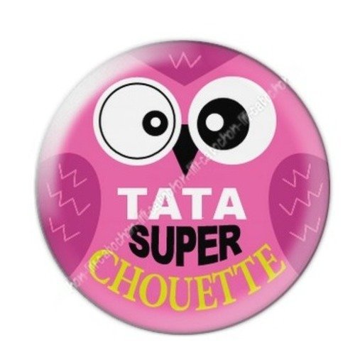 Cabochon résine à coller 25 mm tatie / tata a13