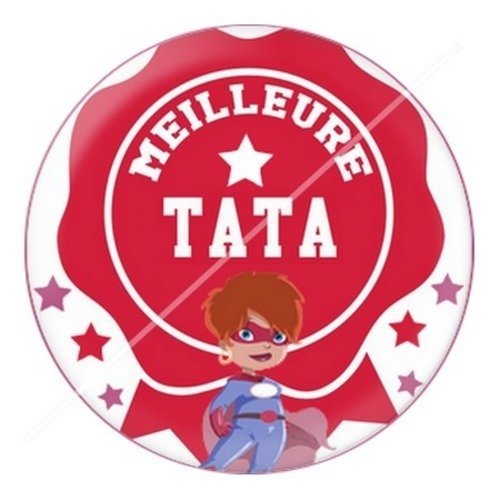 Cabochon résine à coller 25 mm tatie / tata c5