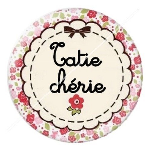 Cabochon résine à coller 25 mm tatie / tata e5