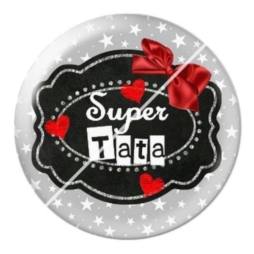 Cabochon résine à coller 25 mm tatie / tata f16