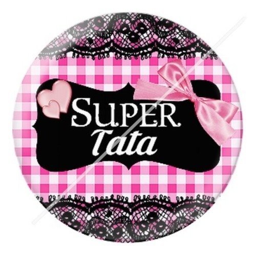 Cabochon résine à coller 25 mm tatie / tata g1