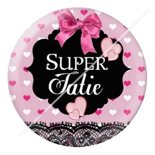 Cabochon résine à coller 25 mm tatie / tata g6