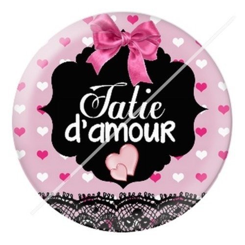 Cabochon résine à coller 25 mm tatie / tata g8