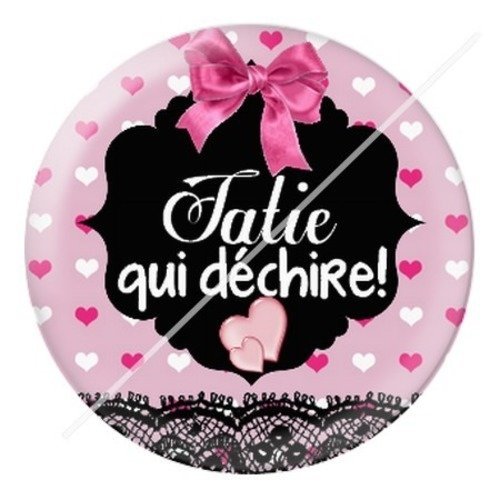 Cabochon résine à coller 25 mm tatie / tata g9