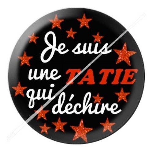 Cabochon résine à coller 25 mm tatie / tata i9