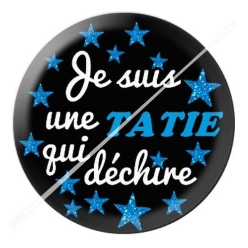 Cabochon résine à coller 25 mm tatie / tata i11