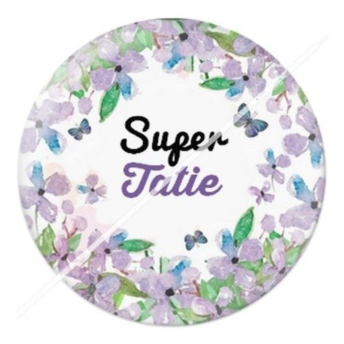 Cabochon résine à coller 25 mm tatie / tata j7