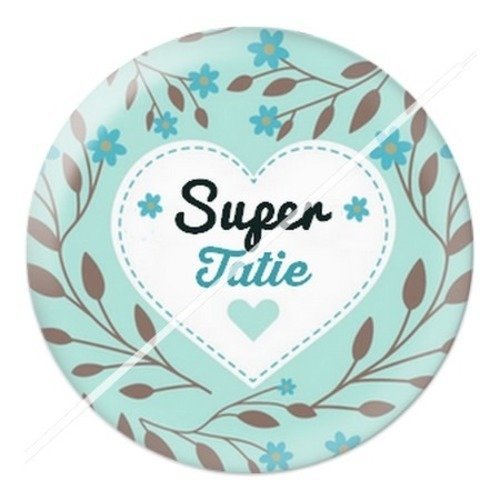 Cabochon résine à coller 25 mm tatie / tata j9