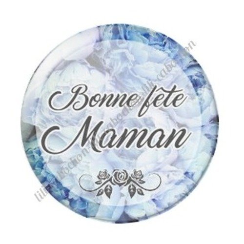 Cabochon résine à coller 25 mm maman c3