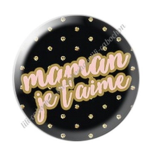 Cabochon résine à coller 25 mm maman c11