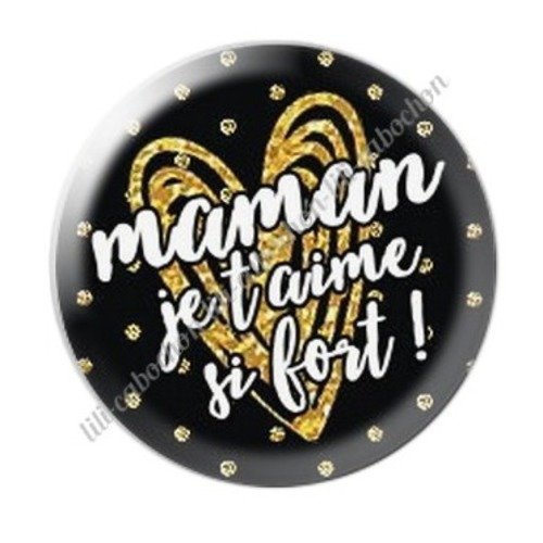 Cabochon résine à coller 25 mm maman c12