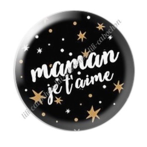 Cabochon résine à coller 25 mm maman c13