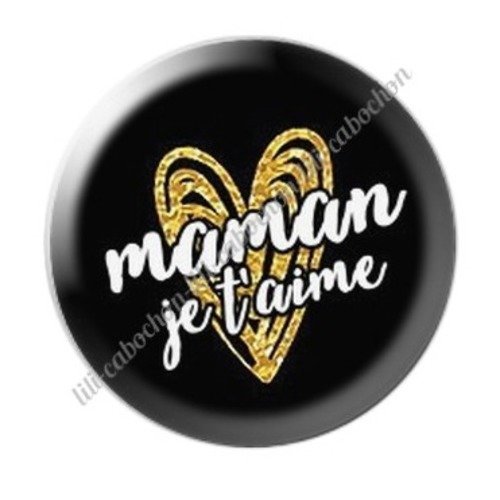 Cabochon résine à coller 25 mm maman c15
