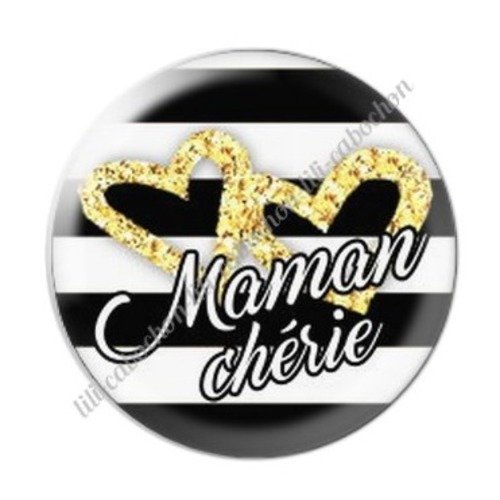 Cabochon résine à coller 25 mm maman c17