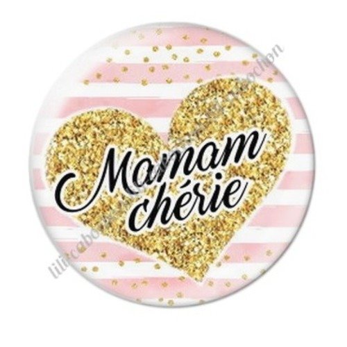 Cabochon résine à coller 25 mm maman c18