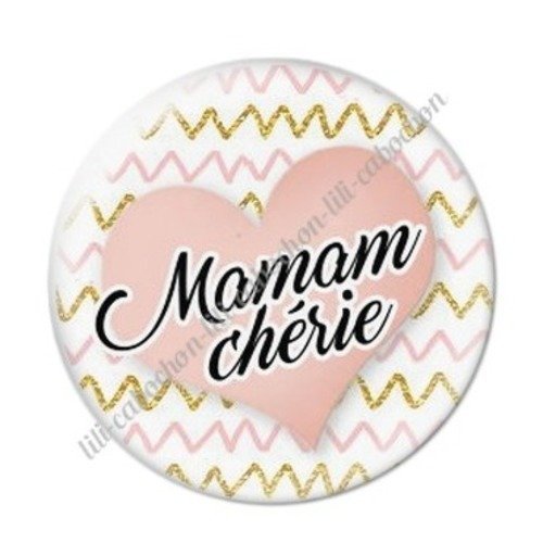 Cabochon résine à coller 25 mm maman c21
