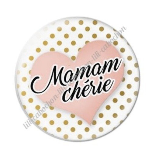 Cabochon résine à coller 25 mm maman c22