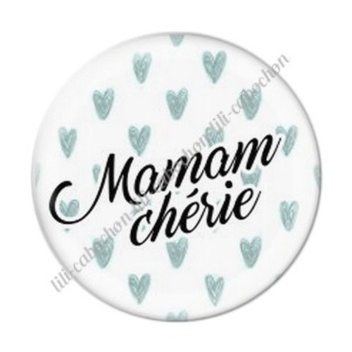 Cabochon résine à coller 25 mm maman c27