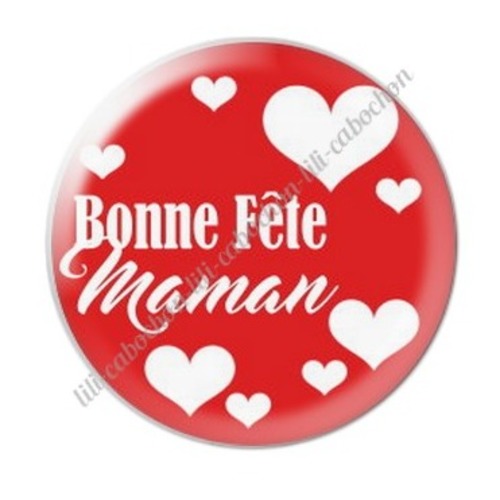 Cabochon résine à coller 25 mm maman c32