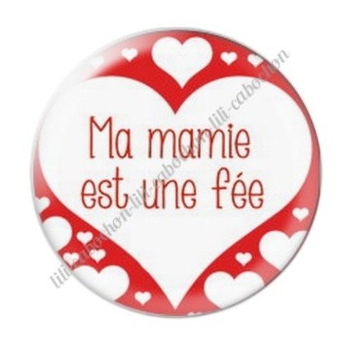 Cabochon résine à coller 25 mm maman c34