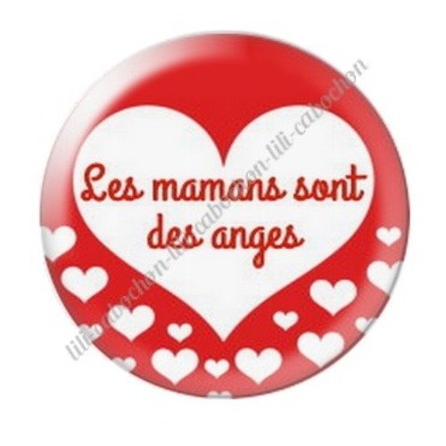 Cabochon résine à coller 25 mm maman c37