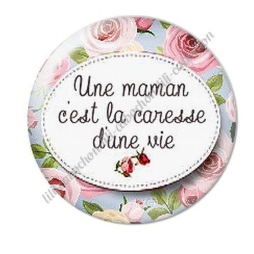 Cabochon résine à coller 25 mm maman c41