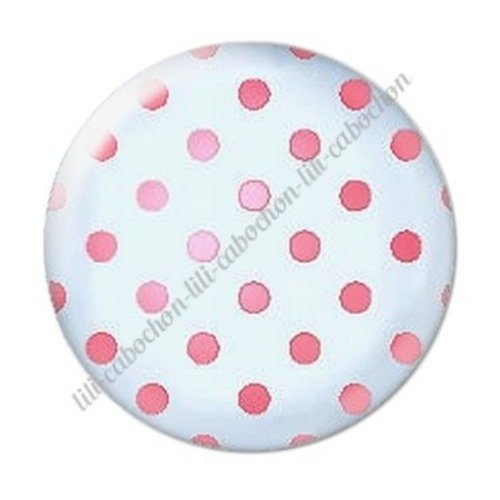 Cabochon résine à coller 25 mm maman  motifs fleurs pois c41