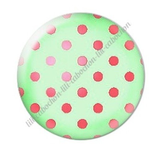 Cabochon résine à coller 25 mm maman  motifs fleurs pois c43