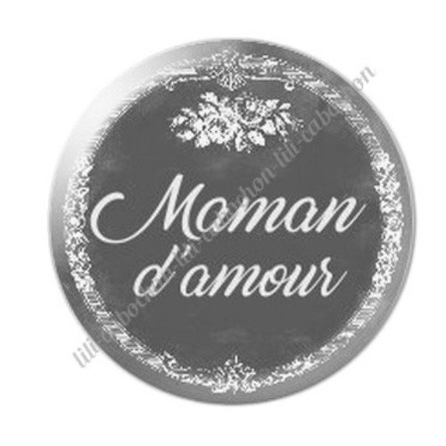 Cabochon résine à coller 25 mm maman c55