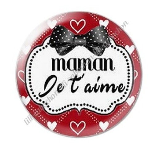 Cabochon résine à coller 25 mm maman c65