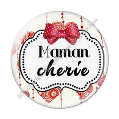 Cabochon résine à coller 25 mm maman c67