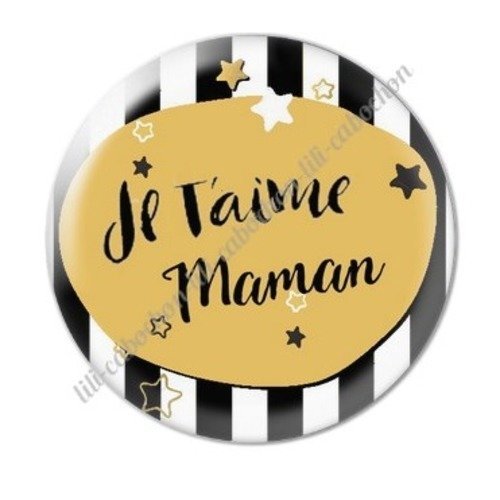 Cabochon résine à coller 25 mm maman c71