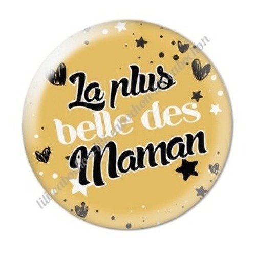 Cabochon résine à coller 25 mm maman c73