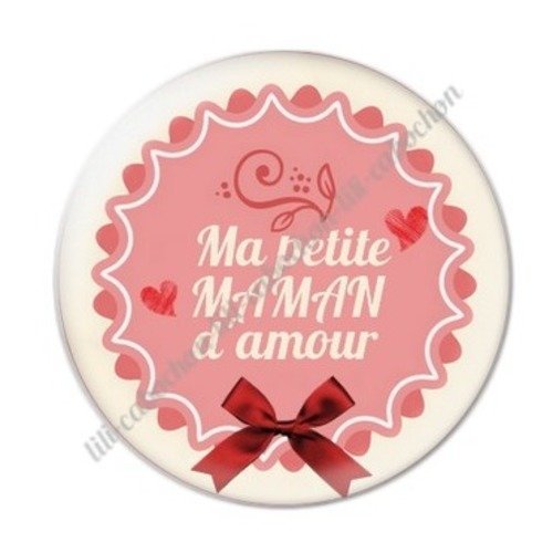 Cabochon résine à coller 25 mm maman d8
